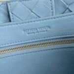 Bottega Veneta Andiamo Small Top Handle Bag 9.8in/ 25cm Blue Gold Hardware For Women 786008VCPP11728 - Image 10