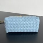 Bottega Veneta Andiamo Small Top Handle Bag 9.8in/ 25cm Blue Gold Hardware For Women 786008VCPP11728 - Image 6
