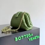 Bottega Veneta Lauren 1980 Small Crossbody Bag 10.6in/ 27cm Matcha Gold Hardware For Women - Image 3