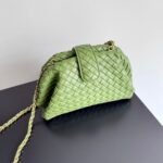 Bottega Veneta Lauren 1980 Small Crossbody Bag 10.6in/ 27cm Matcha Gold Hardware For Women - Image 5