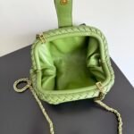 Bottega Veneta Lauren 1980 Small Crossbody Bag 10.6in/ 27cm Matcha Gold Hardware For Women - Image 9