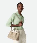 Bottega Veneta Pinacoteca Small Top Handle Bag 9.4in/ 24cm Ecru Gold Hardware For Women 819004V5AG19631 - Image 2