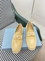 Prada Brushed Loafers Beige For Women - Image 10