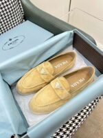 Prada Brushed Loafers Beige For Women - Image 8