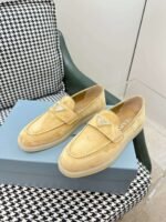 Prada Brushed Loafers Beige For Women - Image 7