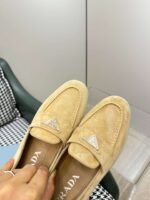 Prada Brushed Loafers Beige For Women - Image 4