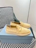 Prada Brushed Loafers Beige For Women - Image 3