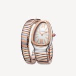 Bvlgari Serpenti Tubogas Watch 35mm White Dial Rose Gold And Silver Toned For Women 102237 - Image 3