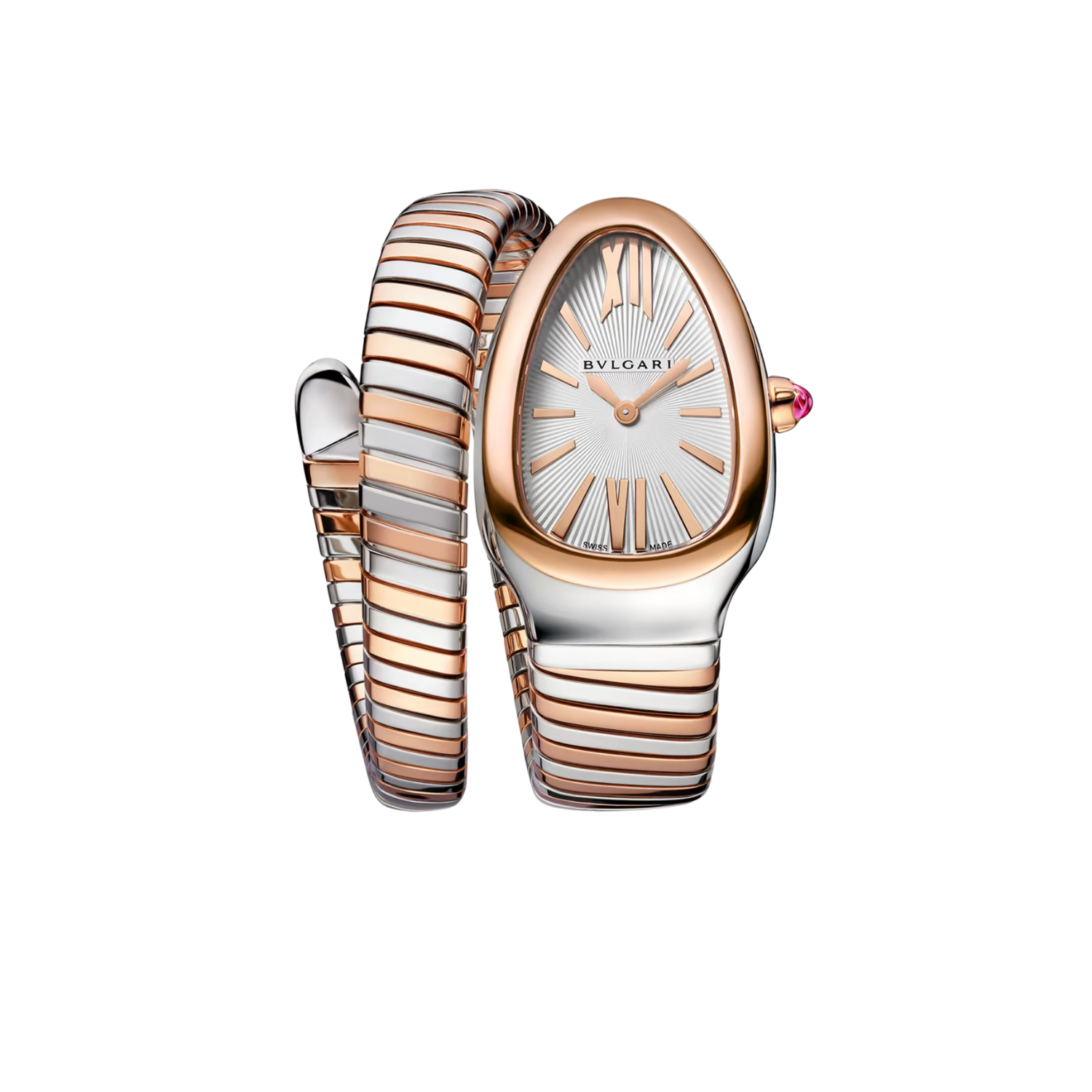 Bvlgari-Serpenti-Tubogas-Watch-35mm-White-Dial-Rose-Gold-Silver-Toned-For-Women-103708-1.png Bvlgari Serpenti Tubogas Watch 35mm White Dial Rose Gold And Silver Toned For Women 103708 - Image 1