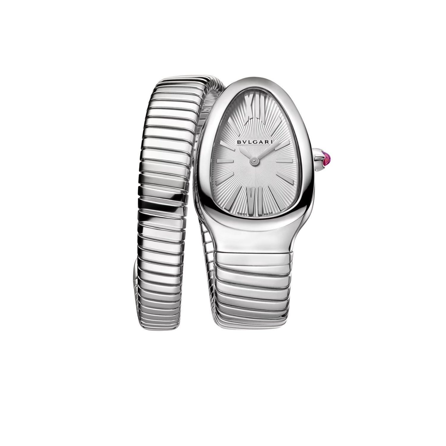 Bvlgari-Serpenti-Tubogas-Watch-35mm-White-Dial-Silver-Toned-For-Women-101817-1.jpg Bvlgari Serpenti Tubogas Watch 35mm White Dial Silver Toned For Women 101817 - Image 1