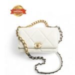 [True-to-ORIGINAL] Chanel 19 Wallet On Chain White For Women 19cm/7.5in AP3267 B04852 10601
