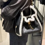 Chanel 25 Small Shoulder Bag 10.2in/ 26cm Black Gold Hardware For Women AS5293 B22309 U4139 - Image 2