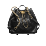 Chanel 25 Small Backpack 9.1in/ 23cm Black Gold Hardware For Women AS5600 B20304 94305