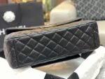 Chanel Classic Maxi Jumbo XL Crossbody Bag 13.8in/ 35cm Black Silver Hardware For Women - Image 4