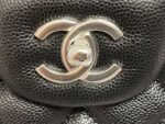 Chanel Classic Maxi Jumbo XL Crossbody Bag 13.8in/ 35cm Black Silver Hardware For Women - Image 8
