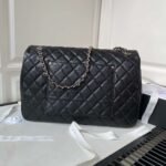 Chanel Airport Crossbody Bag 15in/ 38cm Black Gold Hardware For Women - Image 3