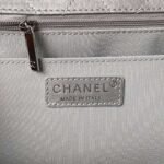 Chanel Classic Maxi Jumbo XL Crossbody Bag 13.8in/ 35cm Grey Silver Hardware For Women - Image 9