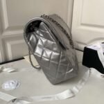 Chanel Classic Maxi Jumbo XL Crossbody Bag 13.8in/ 35cm Grey Silver Hardware For Women - Image 3
