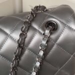 Chanel Classic Maxi Jumbo XL Crossbody Bag 13.8in/ 35cm Grey Silver Hardware For Women - Image 6
