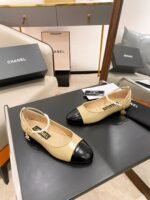 Chanel Ballerina Logo Shoes Beige For Women - Image 9