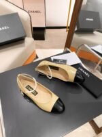 Chanel Ballerina Logo Shoes Beige For Women - Image 7