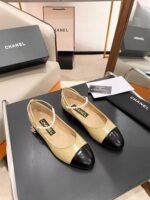 Chanel Ballerina Logo Shoes Beige For Women - Image 2