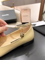 Chanel Ballerina Logo Shoes Beige For Women - Image 3
