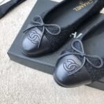 Chanel Ballet Flats Black For Women - Image 10