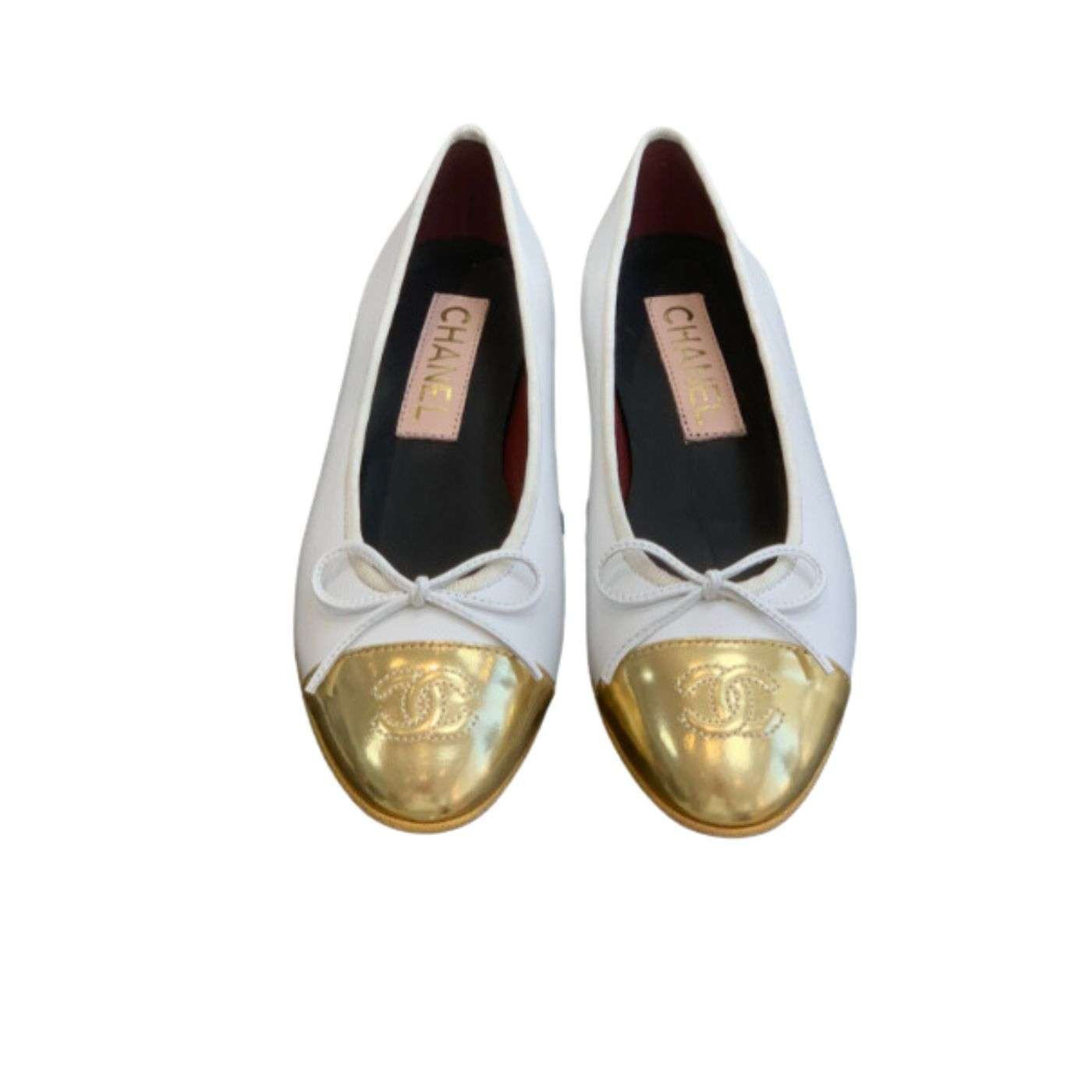 Chanel-Ballet-Flats-1-23-1.jpg Chanel Ballet Flats White For Women - Image 1