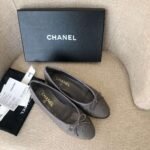 Chanel Ballet Flats Dark Grey For Women - Image 6