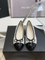 Chanel Ballet Flats White For Women - Image 9