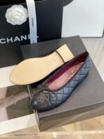 Chanel Ballet Flats Black For Women - Image 2
