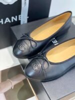 Chanel Ballet Flats Black For Women - Image 9