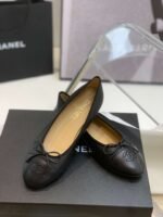 Chanel Ballet Flats Black For Women - Image 5