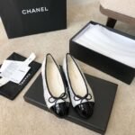 Chanel Ballet Flats White For Women - Image 9