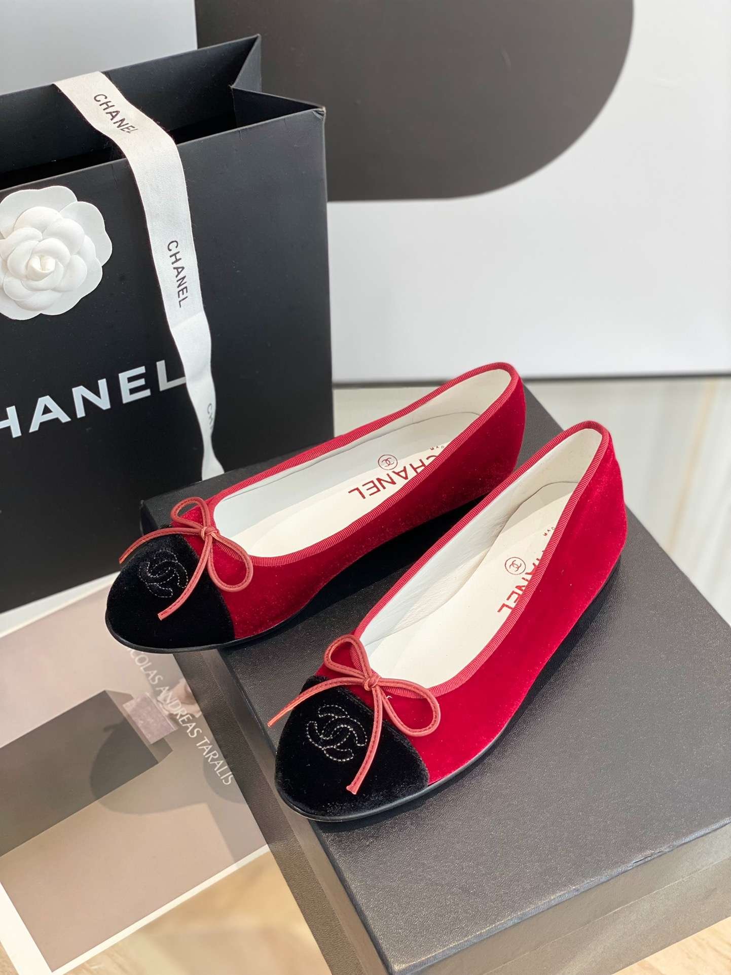Chanel-Ballet-Flats-11-4-1.jpg Chanel Ballet Flats Red For Women - Image 1