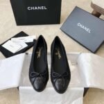 Chanel Ballet Flats Black For Women - Image 9