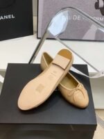 Chanel Ballet Flats Cream For Women - Image 6