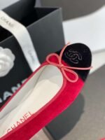 Chanel Ballet Flats Red For Women - Image 6