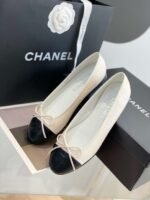 Chanel Ballet Flats White For Women - Image 5