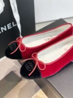 Chanel Ballet Flats Red For Women - Image 5