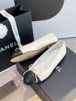 Chanel Ballet Flats White For Women - Image 4
