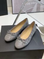 Chanel Ballet Flats Grey For Women - Image 5