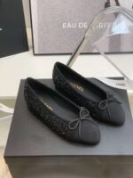 Chanel Ballet Flats Black For Women - Image 6