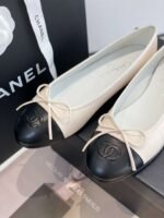 Chanel Ballet Flats White For Women - Image 3