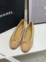Chanel Ballet Flats Cream For Women - Image 3