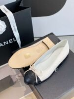 Chanel Ballet Flats White For Women - Image 2