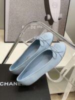 Chanel Ballet Flats Light Blue For Women - Image 4