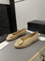 Chanel Ballet Flats Beige For Women - Image 5