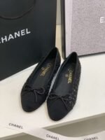 Chanel Ballet Flats Black For Women - Image 3